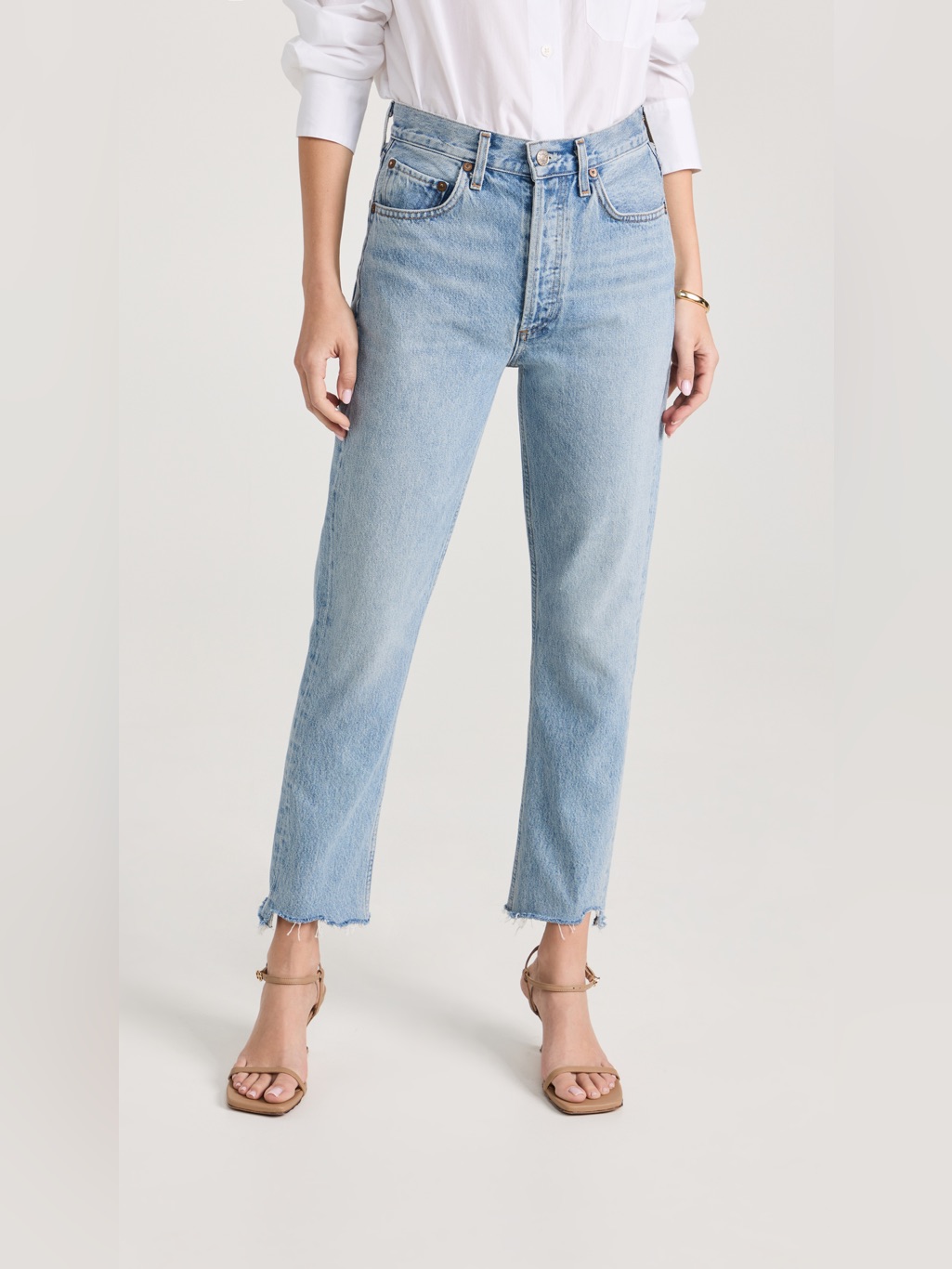 Agolde Riley High Rise Straight Crop Jeans
